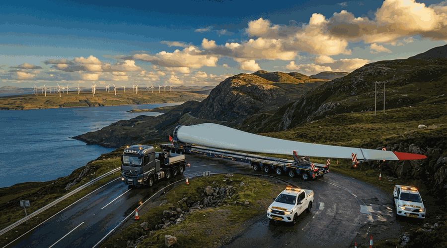 Wind turbine and energy project cargo transport