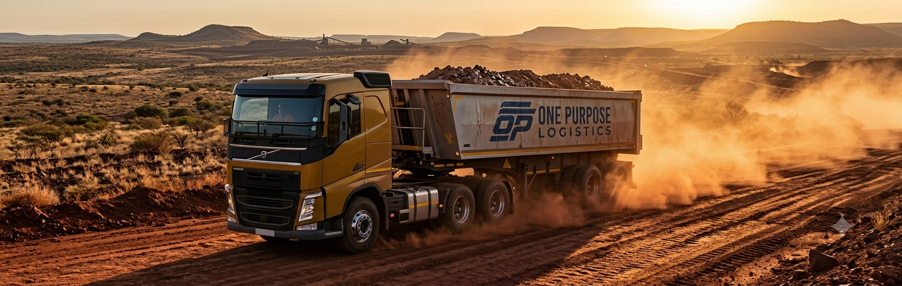 Side tipper mining truck